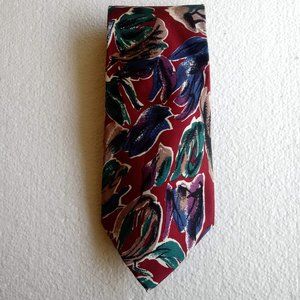 Vintage 70s Ted Lapidus Abstract Floral Silk Tie